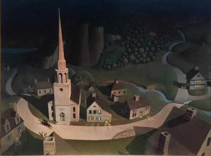 La cavalcata di mezzanotte di Paul Revere – Grant Wood Grant Wood 85x75