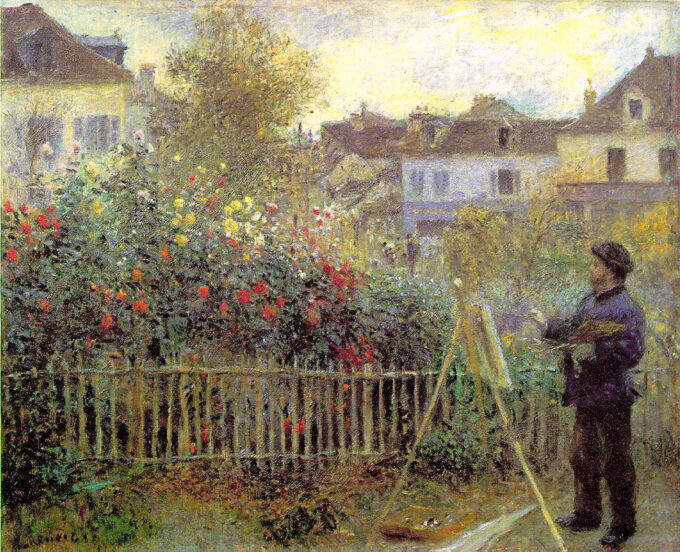 Monet che dipinge il suo giardino ad Argenteuil – Pierre-Auguste Renoir Pierre-Auguste Renoir 85x75