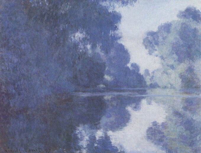 Matinée sulla Senna, vicino a Giverny di Claude Monet "Matinées" di Claude Monet 85x75