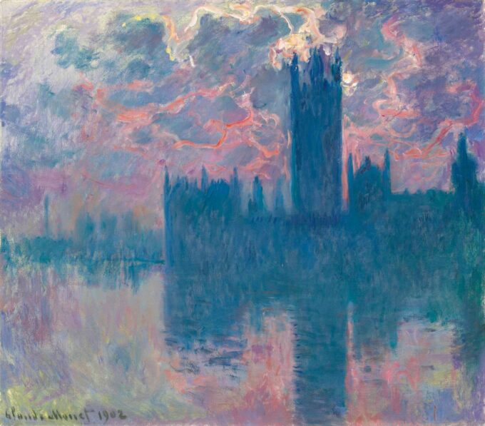 Il Parlamento, sole al tramonto (W1603) – Claude Monet Claude Monet 70x70