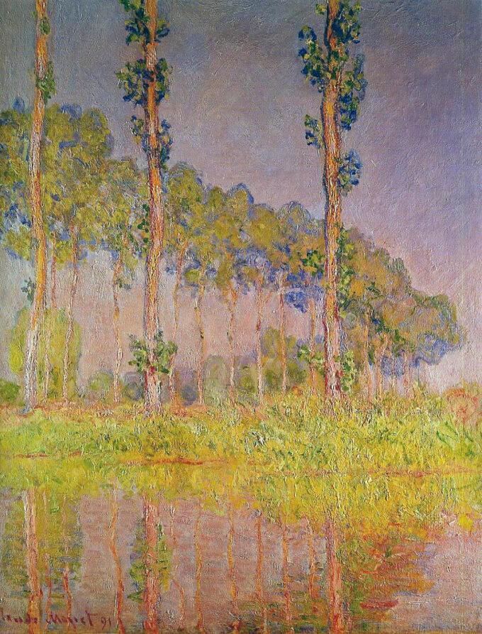 I Tre Alberi, primavera – Claude Monet Claude Monet 70x85