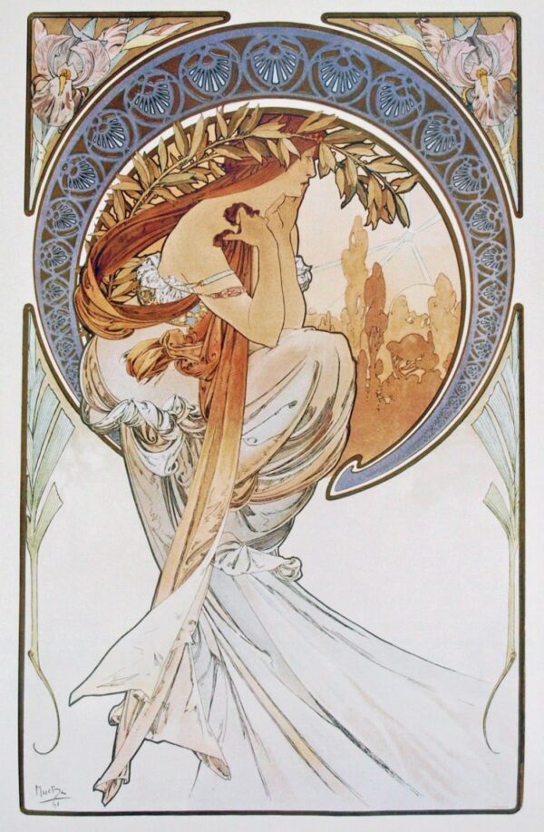 Quattro arti: poesia – Mucha Alfons Mucha 70x105