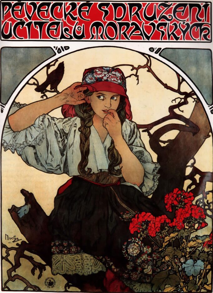 Corale degli insegnanti della Moravia – Mucha Alfons Mucha 70x105