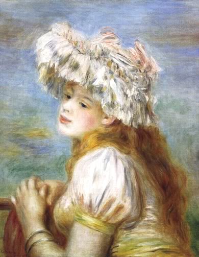 Ragazza con un cappello di pizzo – Pierre-Auguste Renoir Pierre-Auguste Renoir 70x85