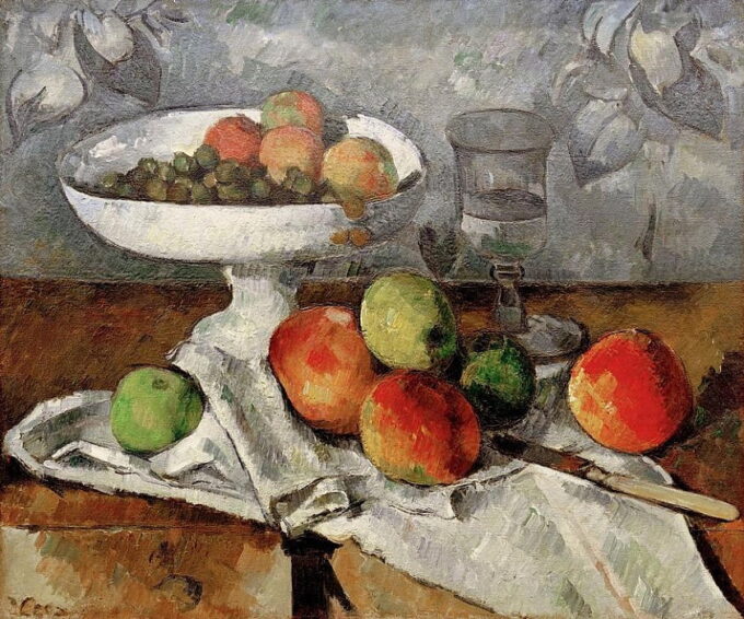 Natura morta con coppa di frutta – Paul Cézanne Paul Cézanne 85x75