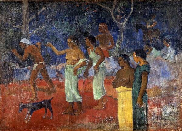 Scene della vita tahitiana – Paul Gauguin Paul Gauguin 105x70