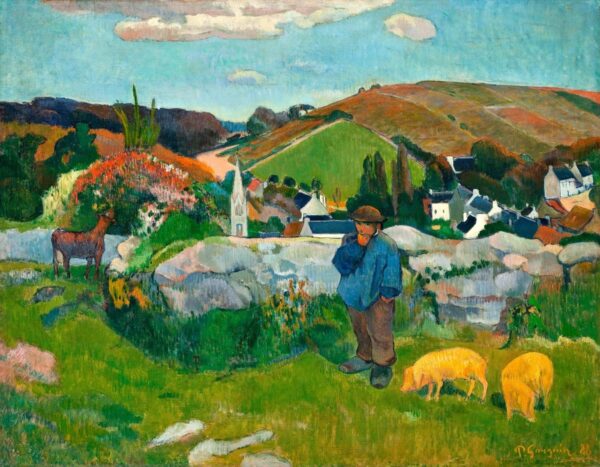 Gregge di maiali in Bretagna – Paul Gauguin Paul Gauguin 85x75