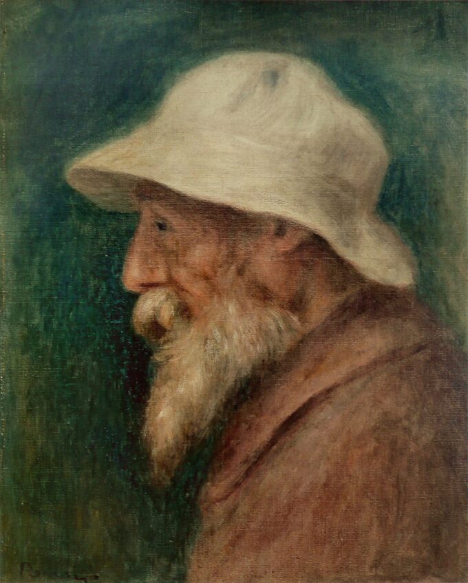 Autoritratto con cappello bianco – Pierre-Auguste Renoir Pierre-Auguste Renoir 70x85