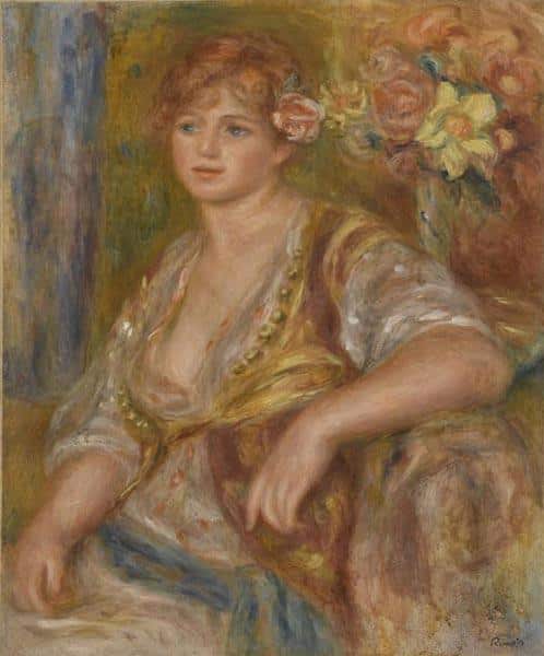 Donna bionda con una rosa, c.1915 – Pierre-Auguste Renoir Pierre-Auguste Renoir 70x85