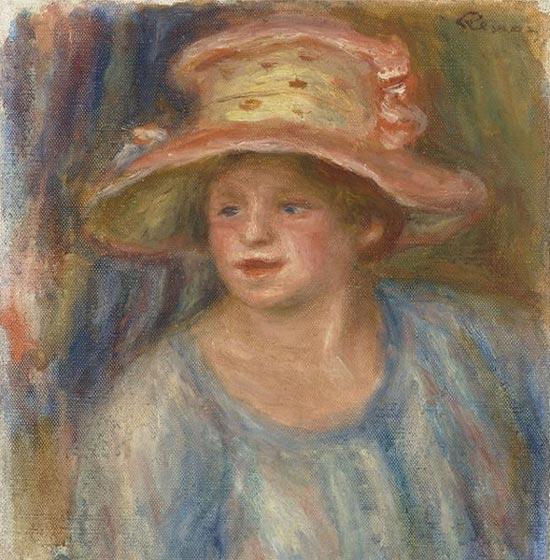 Donna con un cappello, circa 1915 – Pierre-Auguste Renoir Pierre-Auguste Renoir 70x70