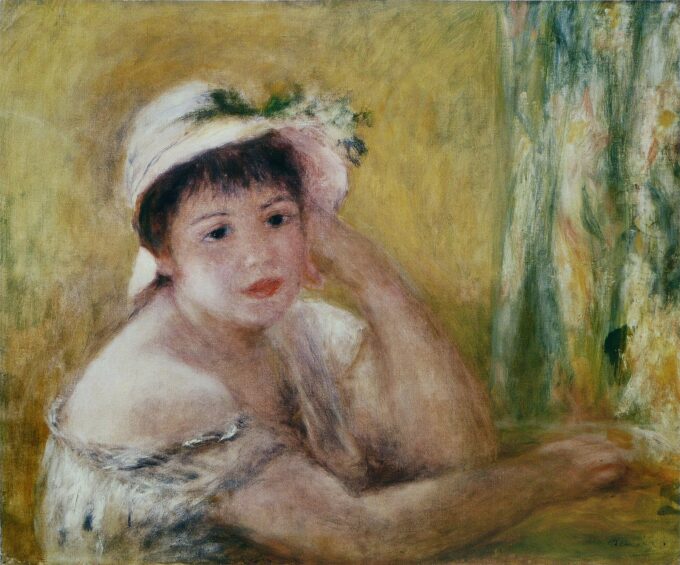 Donna con il cappello di paglia – Pierre-Auguste Renoir Pierre-Auguste Renoir 85x75