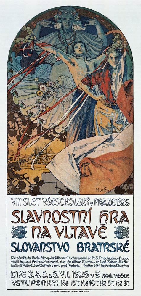 8° festival Sokol a Praga – Mucha Alfons Mucha 70x140