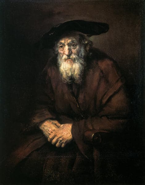 Ritratto di un vecchio ebreo – Rembrandt van Rijn Rembrandt van Rijn 70x85