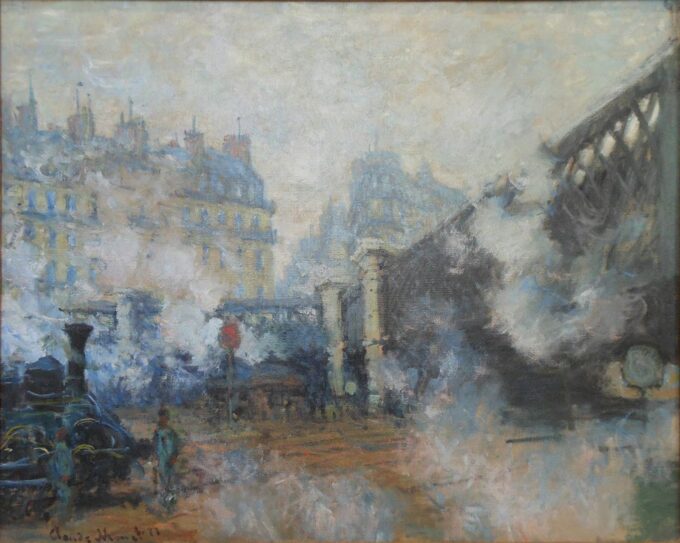 Il Ponte d’Europa, stazione Saint-Lazare – Claude Monet "Gare Saint-Lazare" di Claude Monet 85x75