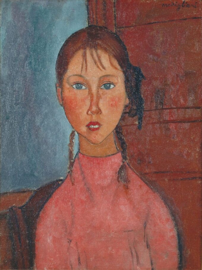 Ragazza con trecce – Amedeo Modigliani Amedeo Modigliani 70x85