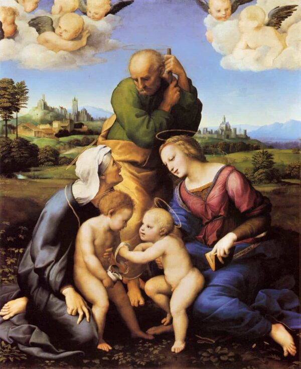 Sainte Famille Canigiani – Raffaello (pittore) Raffaello Sanzio 70x85