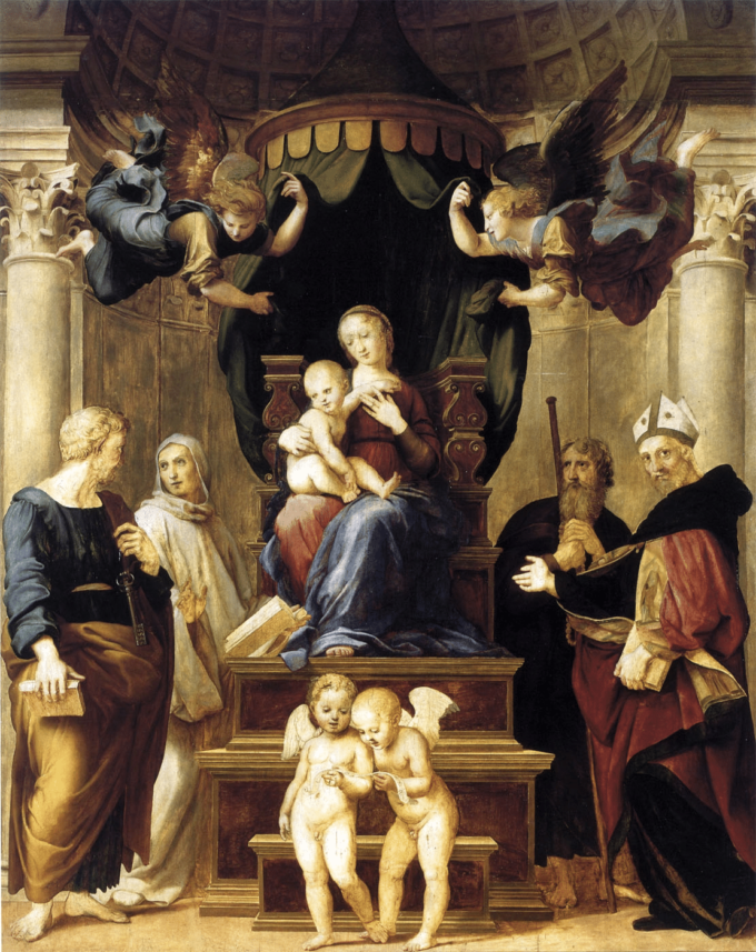 La Madonna sotto il portico – Raffaello (pittore) Raffaello Sanzio 70x85