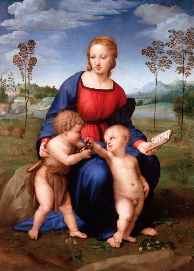 La vergine con il cardellino – Raffaello (pittore) Raffaello Sanzio 70x105