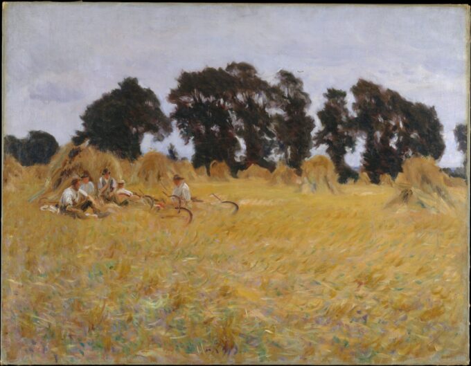 Contadini che si riposano in un campo di grano – John Singer Sargent John Singer Sargent 85x75