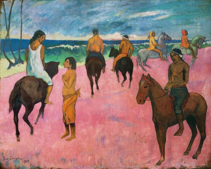 Cavalieri sulla spiaggia – Paul Gauguin Paul Gauguin 85x75