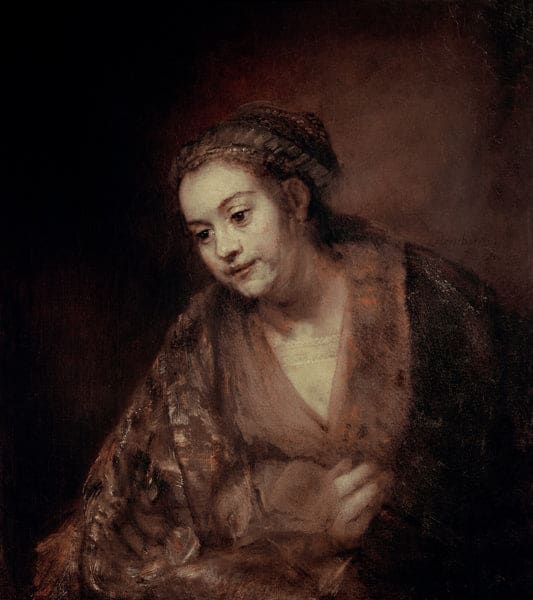 Demi-figura di una donna – Rembrandt van Rijn Rembrandt van Rijn 70x70