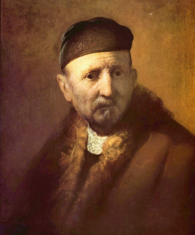 Studio della testa di un vecchio – Rembrandt van Rijn Rembrandt van Rijn 70x85