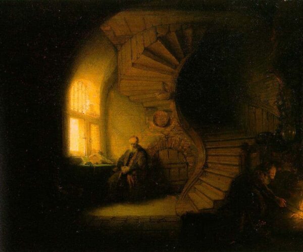 Filosofo in meditazione – Rembrandt van Rijn Quadri Popolari 85x75