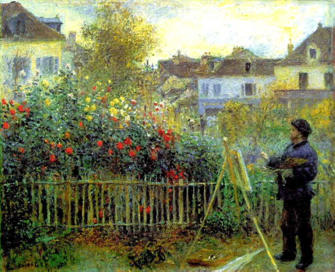 Claude Monet che dipinge nel suo giardino ad Argenteuil – Pierre-Auguste Renoir Pierre-Auguste Renoir 85x75