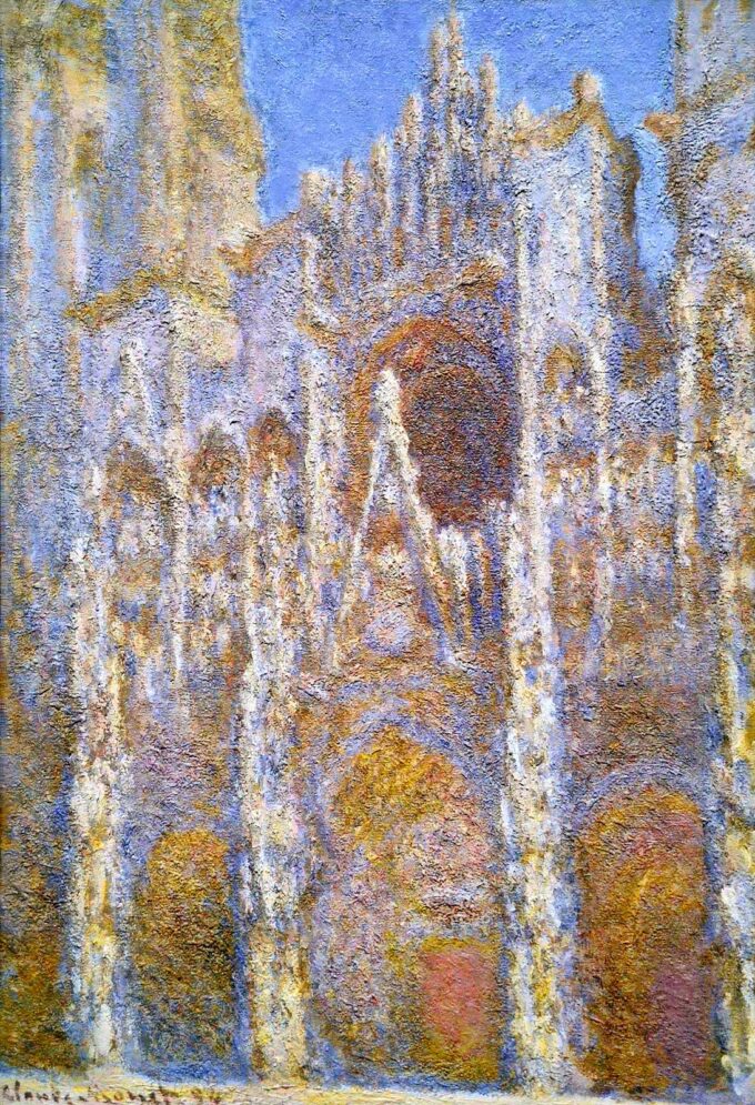 La Cattedrale di Rouen, effetto di sole (W1356) – Claude Monet "Cathédrales de Rouen" di Claude Monet 70x105