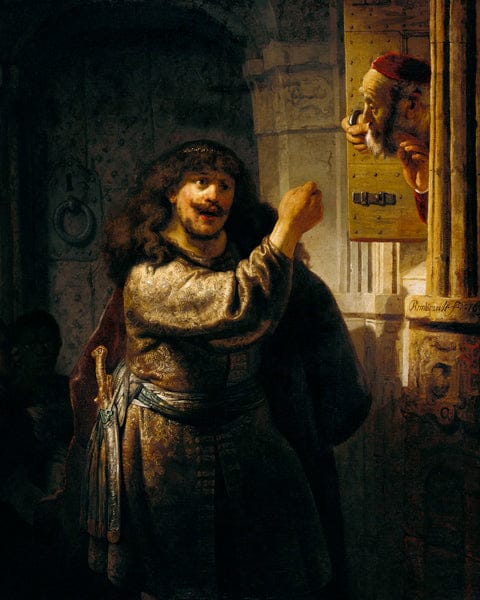 Samson ha minacciato il suo suocero – Rembrandt van Rijn Rembrandt van Rijn 70x85