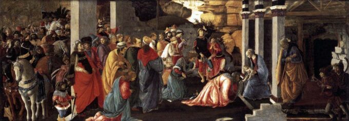 Adorazione dei tre re magi – Sandro Botticelli Sandro Botticelli 180x60