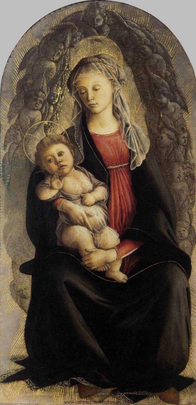 Madonne con il bambino e una Gloria – Sandro Botticelli Sandro Botticelli 70x140