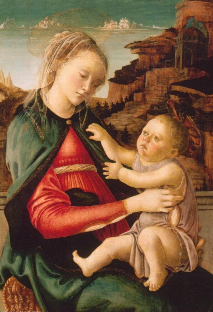 La Vergine con Bambino (Madonna dei Guidi da Faenza) verso il 1465 – Sandro Botticelli Sandro Botticelli 70x105