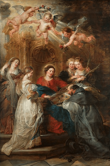 Altare di Ildefonso, immagine centrale: Maria appare a San Ildefonso – Peter Paul Rubens Peter Paul Rubens 70x105