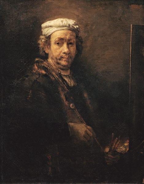 Autoritratto davanti al cavalletto – Rembrandt van Rijn Rembrandt van Rijn 70x85