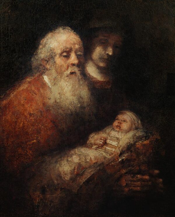 Siméon con il piccolo Gesù – Rembrandt van Rijn Rembrandt van Rijn 70x85