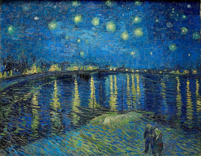 La Notte stellata sul Rodano – Van Gogh Quadri Popolari 85x75