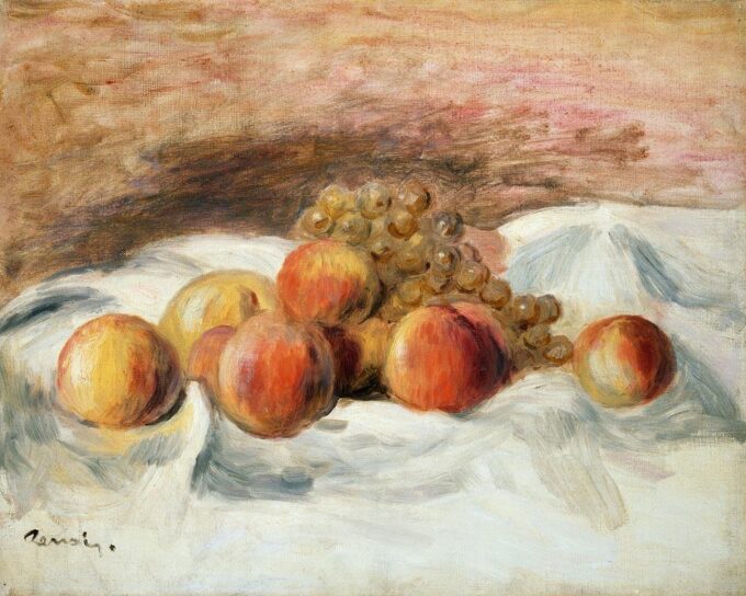 Natura morta con pesche – Pierre-Auguste Renoir Pierre-Auguste Renoir 85x75