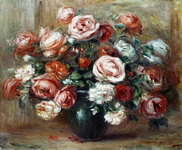 Natura morta con rose – Pierre-Auguste Renoir Pierre-Auguste Renoir 85x75