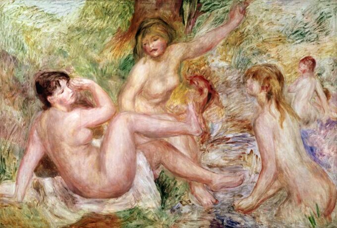 Le grandi bagnanti di Pierre-Auguste Renoir Pierre-Auguste Renoir 105x70