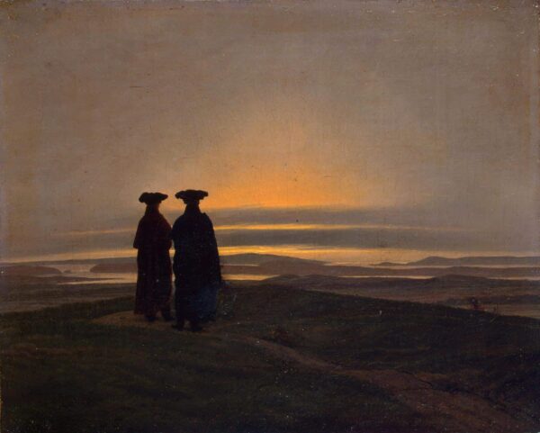 Paesaggio serale con due uomini – Caspar David Friedrich Caspar David Friedrich 85x75