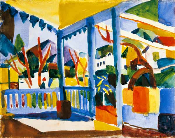 Terrazza della casa di campagna a ST – August Macke August Macke 85x75