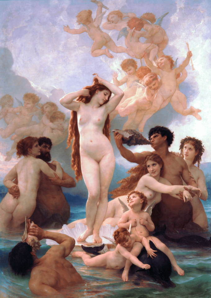 La Nascita di Venere – William Bouguereau Quadri Popolari 70x105