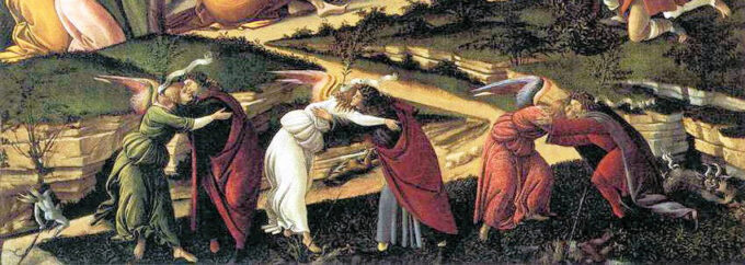 Natività mistica (dettaglio di 22825) – Sandro Botticelli Sandro Botticelli 180x60