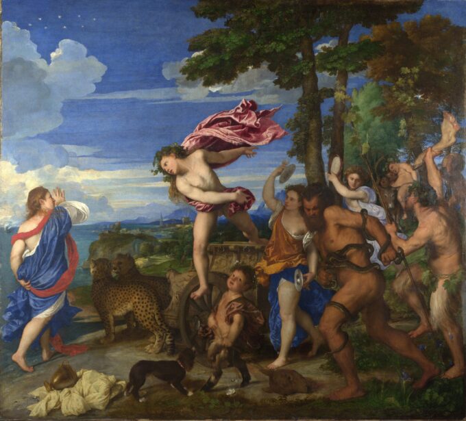 Bacco e Arianna – Tiziano Tiziano Vecellio 70x70