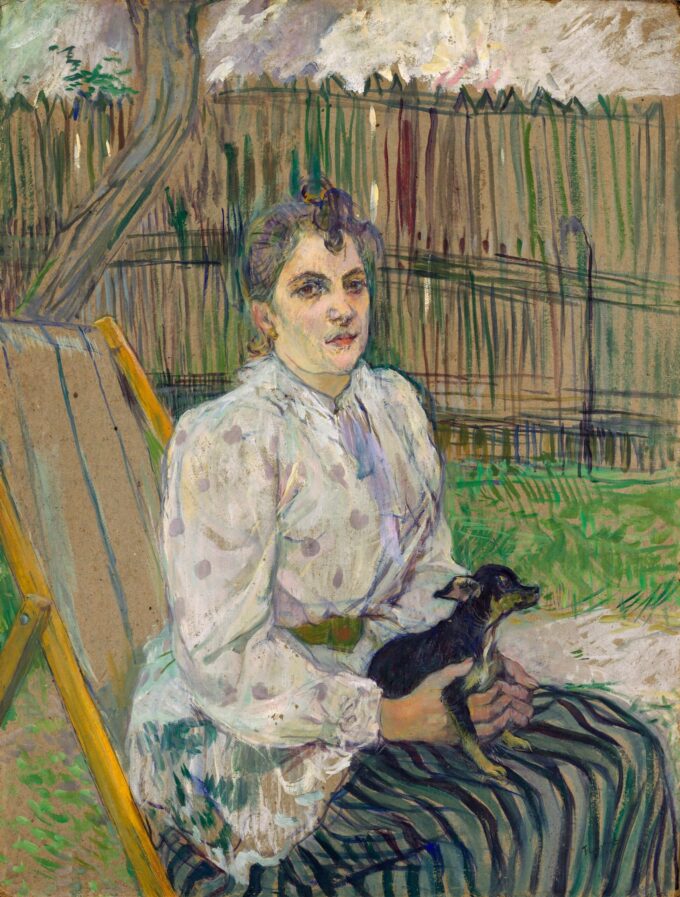 Donna con un cane – Toulouse Lautrec Henri de Toulouse-Lautrec 70x85