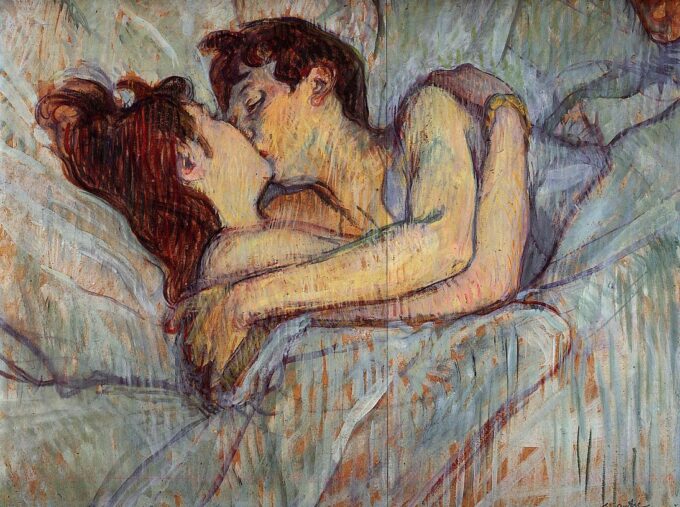 Nel letto, il bacio – Toulouse Lautrec Henri de Toulouse-Lautrec 85x75