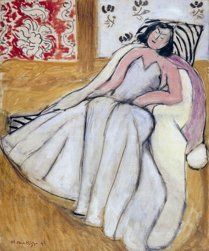 Giovane donna con pelliccia bianca – Matisse Henri Matisse 70x85