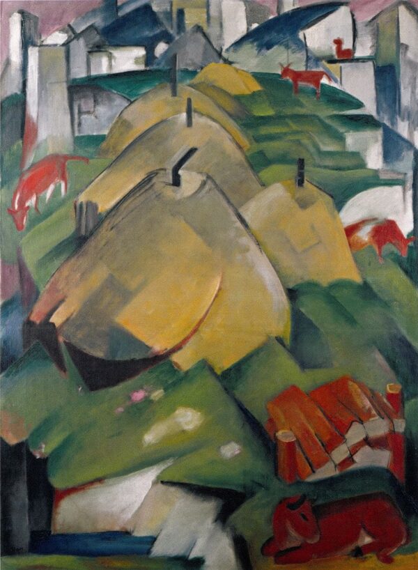 Scena alpina con balle di fieno – Franz Marc Franz Marc 70x105