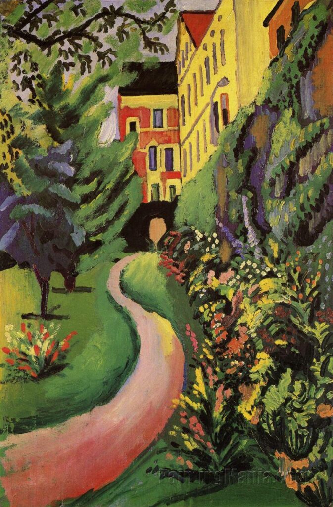 Il nostro giardino con bordure fiorite – August Macke August Macke 70x105